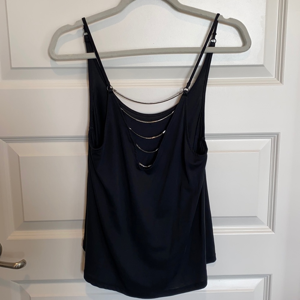 Black chest detail tank